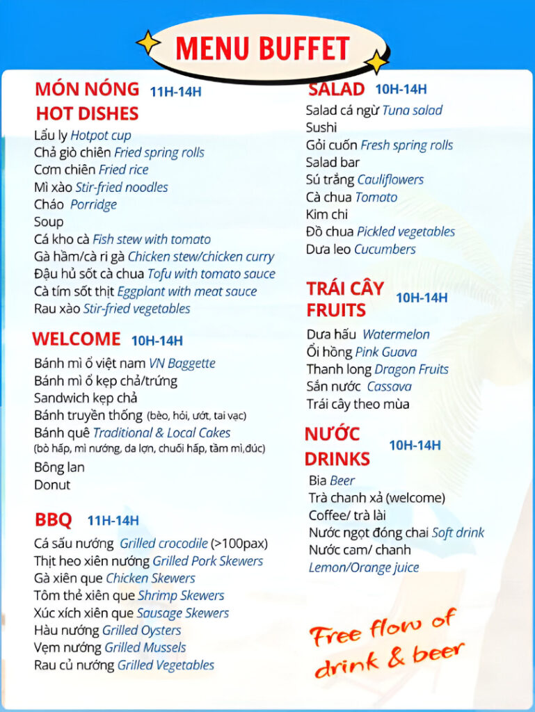 menu tour đảo ktournhatrang